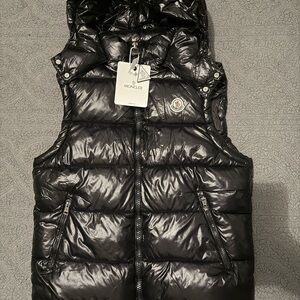 Moncler black puffer vest